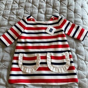 Brand new with tags Janie and Jack striped dress 12-18 months